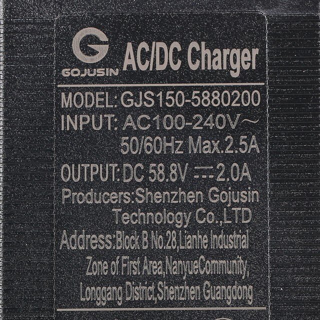 58.5v 2a cargadores para patinete eléctrico