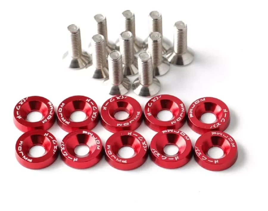 Arandela JDM de color rojo