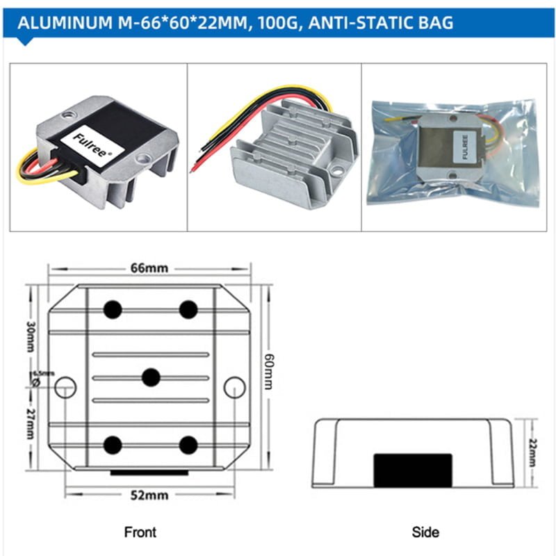 Convertidor 5v 5a 11v-90v