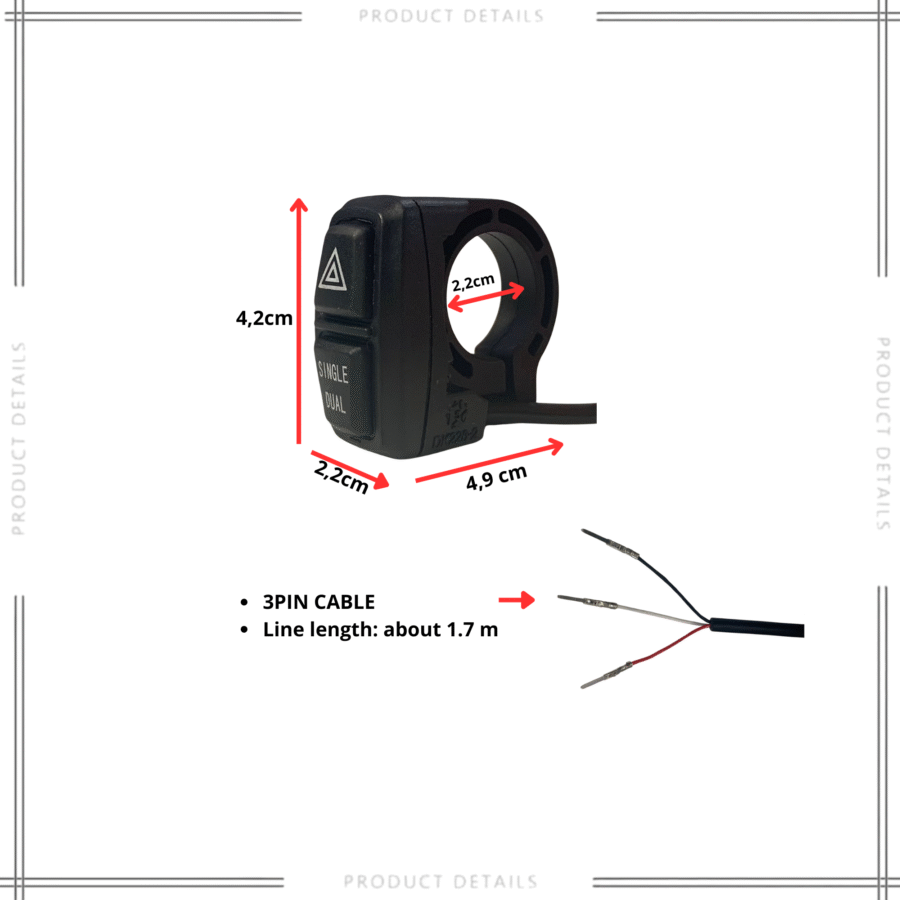 Botonera Interruptor Dual motor Luz Emergencia