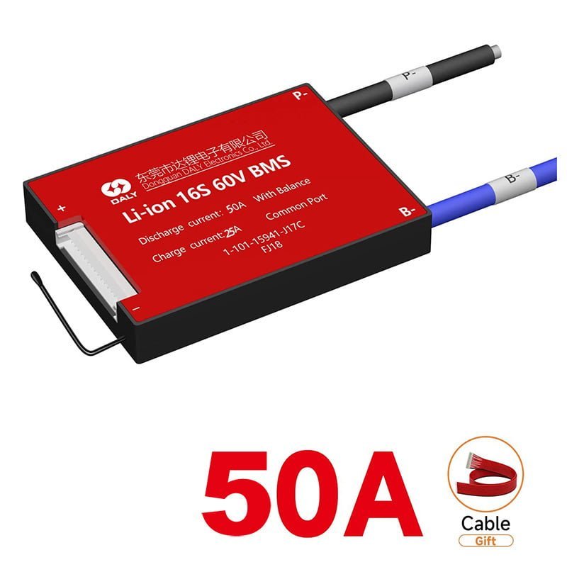 BMS DALY 16S 60V 50A Liion Batería Autobalanceo