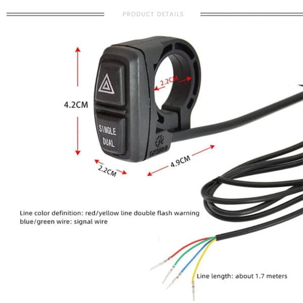 boton single dual luz emergencia