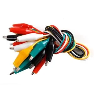 Cables con pinzas cocodrilos - 50cm (Pack de 10)