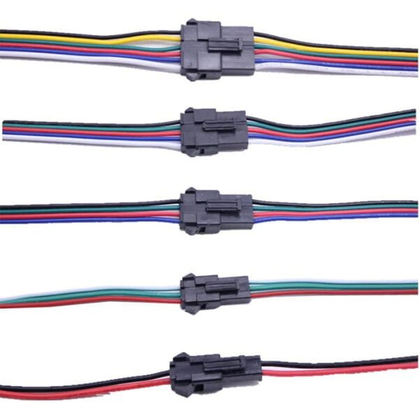 Conector cable SM 2 pines macho y hembra (Pack de 5 pares