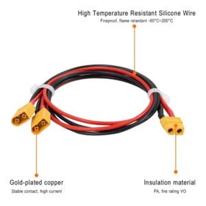 XT60 2-in-1 extender cable detail