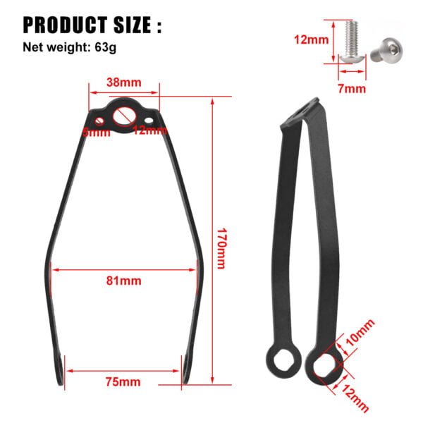 Metal fender holder 8,5 for Xiaomi scooter 4 Lite