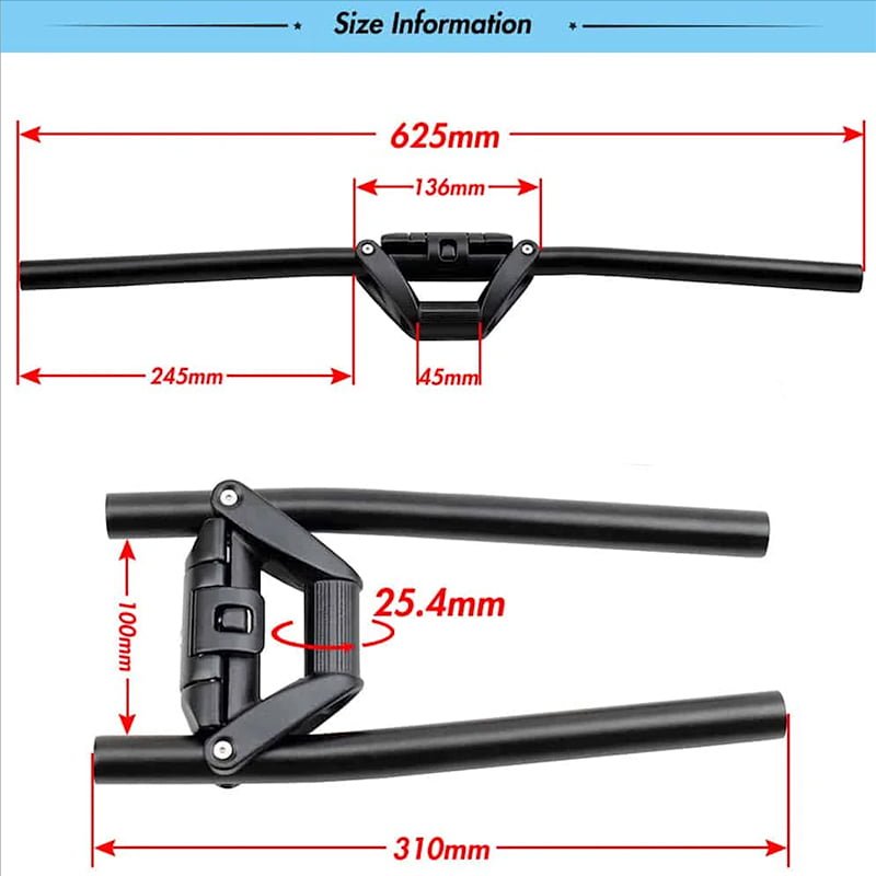 manillar plegable liberación rápida