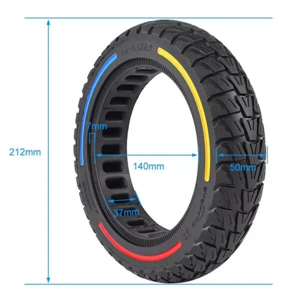 rueda maciza 9,5x2,5 medida