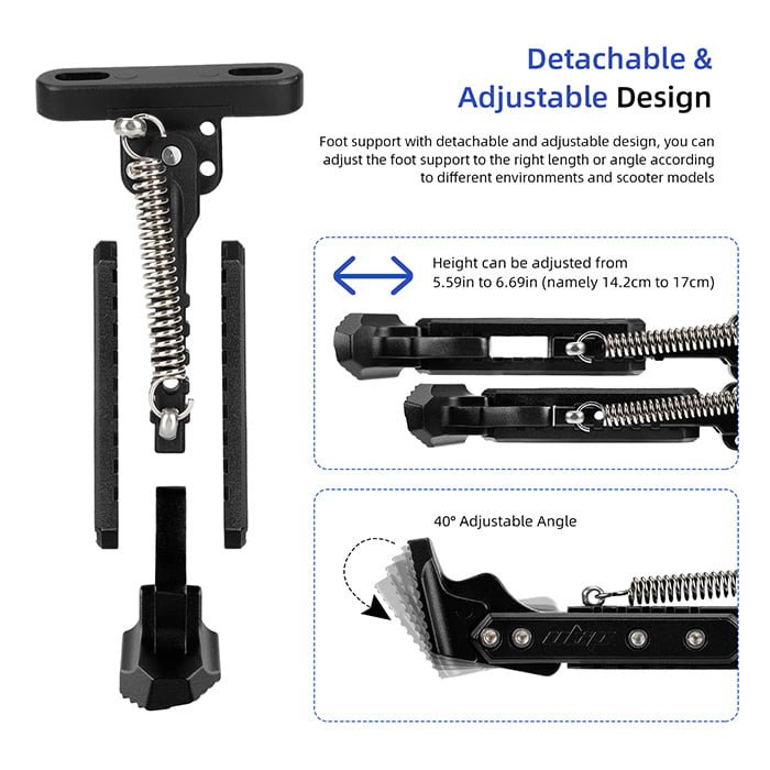 Pata de cabra ajustable para Xiaomi M365/Pro /Pro2/1S/MI3 (Negro)