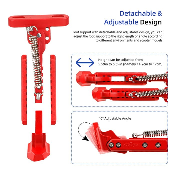 Pata de cabra ajustable para Xiaomi M365_Pro _Pro2_1S_MI3 (rojo)