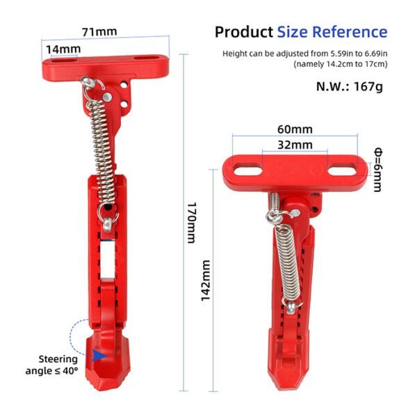 Adjustable kickstand for Xiaomi M365_Pro _Pro2_1S_MI3 (red)