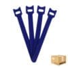 bridas del velcro reutilizable azul