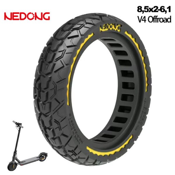 roue pleine 8,5x2 offroad jaune