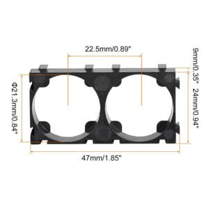 medida soporte bateria 21700 21,3