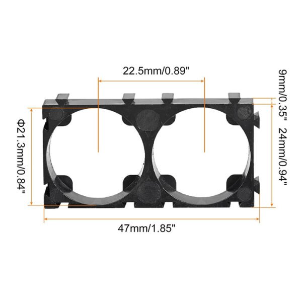 medida soporte bateria 21700 21,3