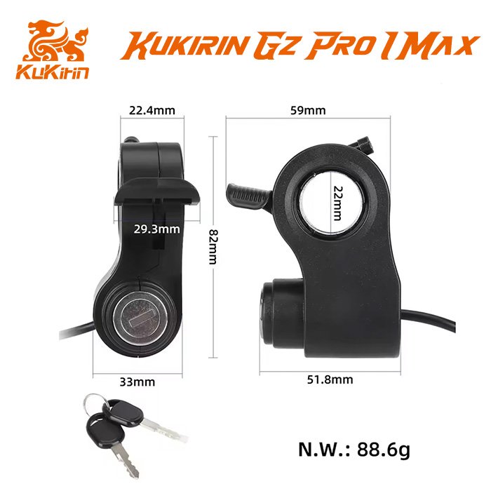 llave contacto kukirin g2 con acelerador medida llave contacto kukirin g2 con acelerador