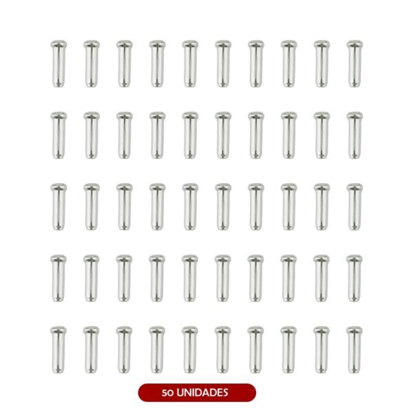 922-FR-024-Plata-Tope-cable-freno-Pack-50-unidades-Plata Stop cablu de frână Argint (pachet de 50)