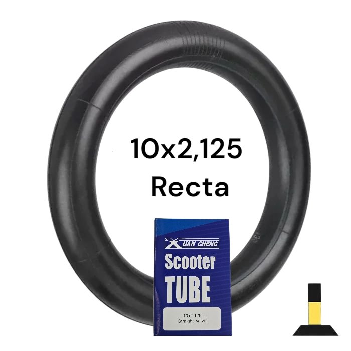 Cámara de aire 10x2,125 con Válvula Recta [Xuancheng]