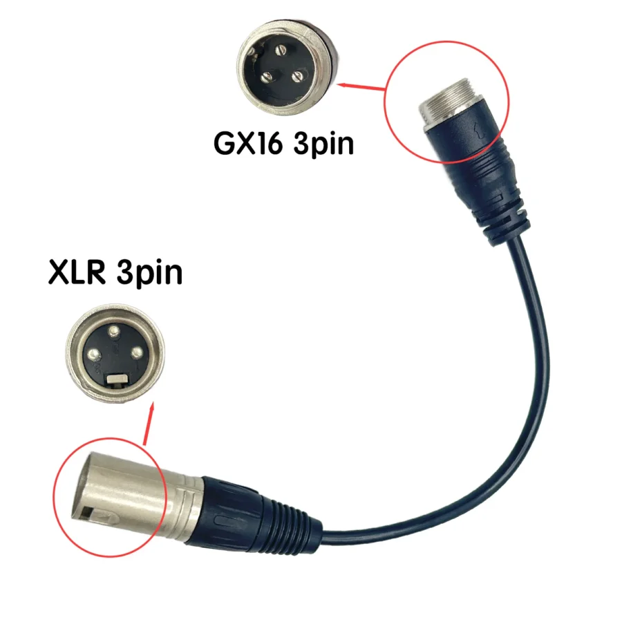 Cable conversor GX16 a XLR 3 Pines