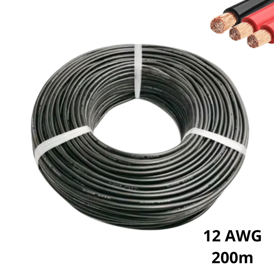 Cable 12AWG 200M Negro