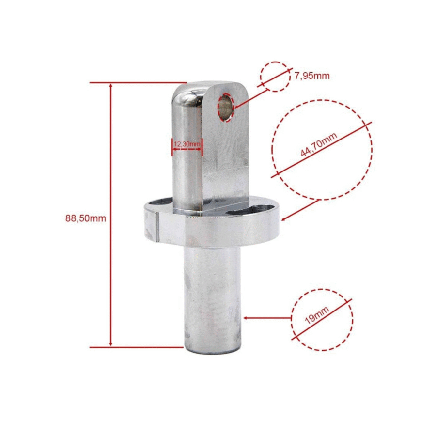 Bisagra inferior V1 recta para Dualtron