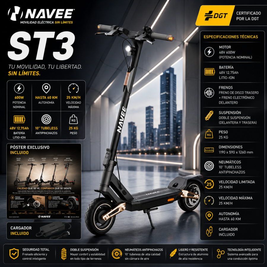 Navee ST3 - Homologado DGT