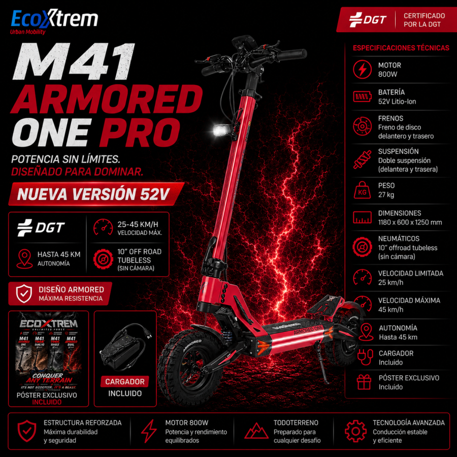 Ecoxtrem M41 Armored One Pro - Red Edition