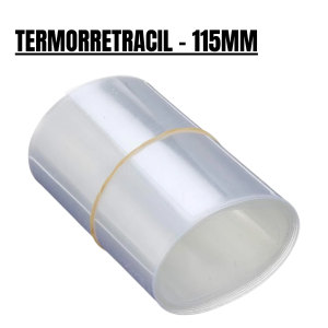 Tubo termorretractil transparente para baterias - 115mm