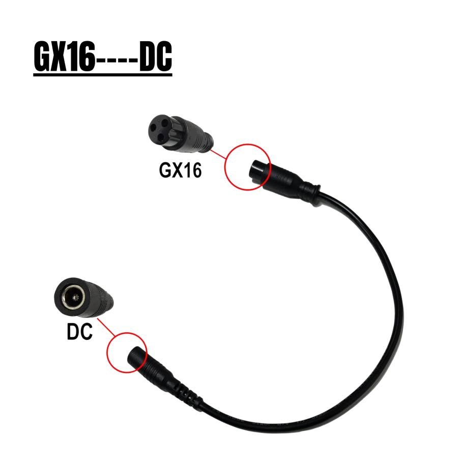 Cable convertidor de GX16 a DC