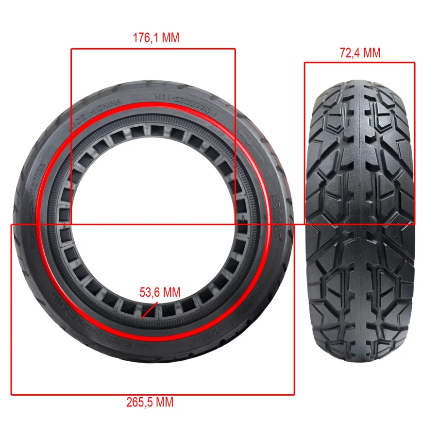 Rueda Maciza 70/60-7,5 - Roja [Nedong]