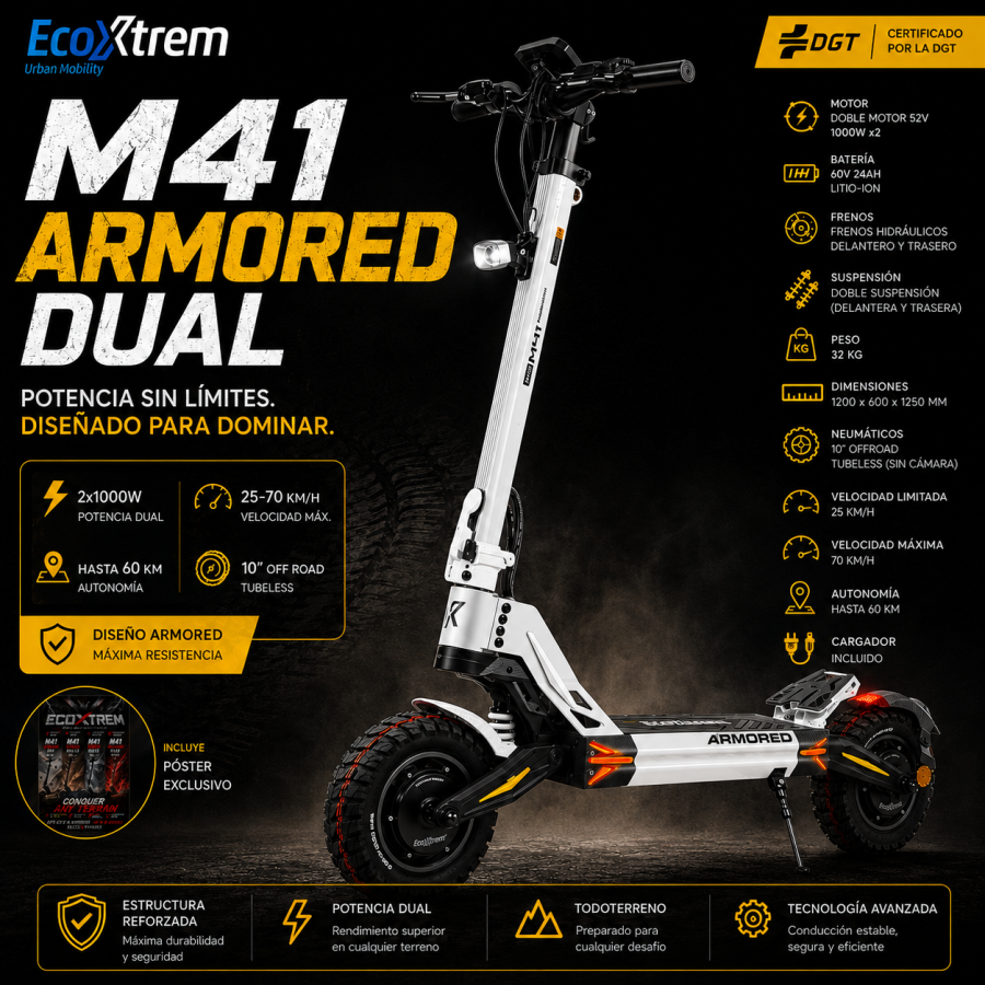 Ecoxtrem M41 Armored Dual - White Edition