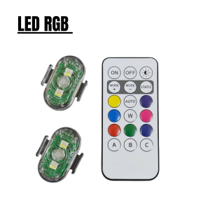Luz led RGB con mando inalambrico [1 par]