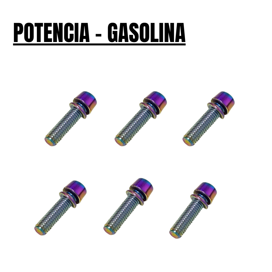 Tornilleria para potencia de manillar - gasolina [Pack 6]