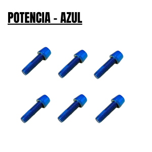 Tornilleria para potencia de manillar - azul [Pack 6]