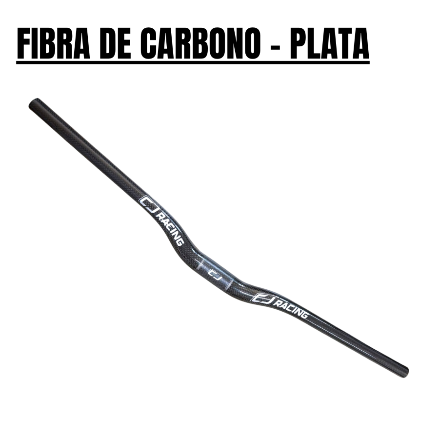 Copia de Copia de Copia de Copia de Copia de Copia de Copia de Copia de Copia de Cargador Juliet-377 Manillar estilo MTB fibra de carbono - Plata