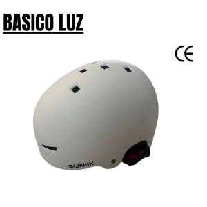 Casco con luz trasera - Blanco [Talla L]