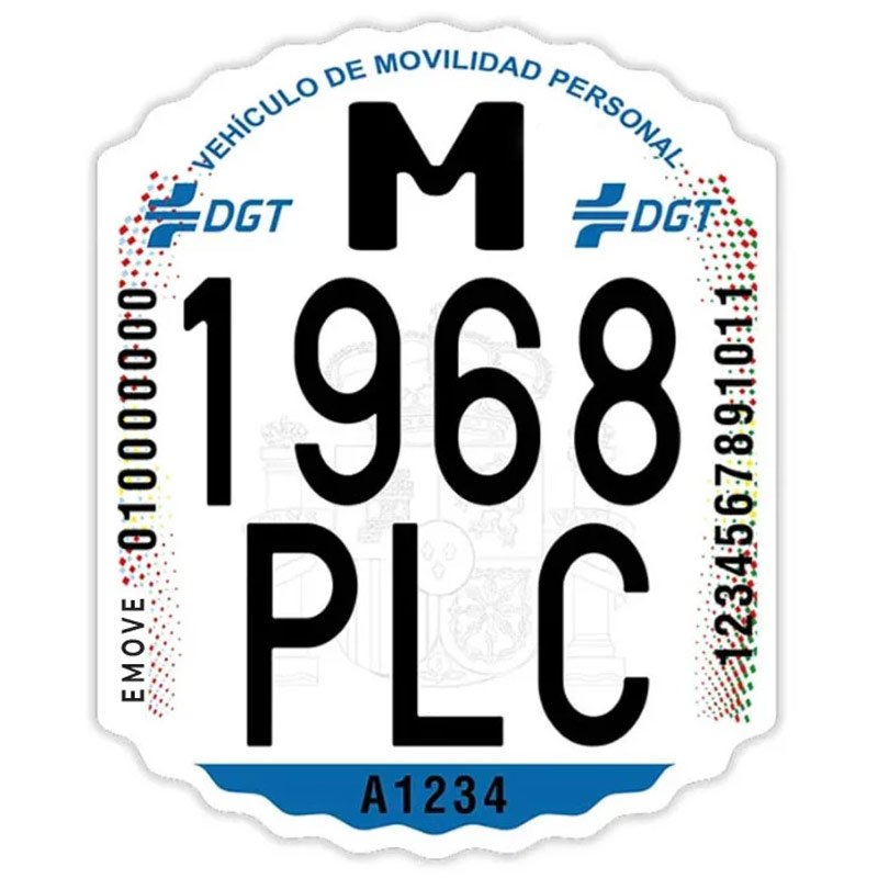 3262-MATRICULA-DGT-Matr-cula-para-patinete-el-ctrico-DGT-homologado Matrícula individual para patinete eléctrico VMP