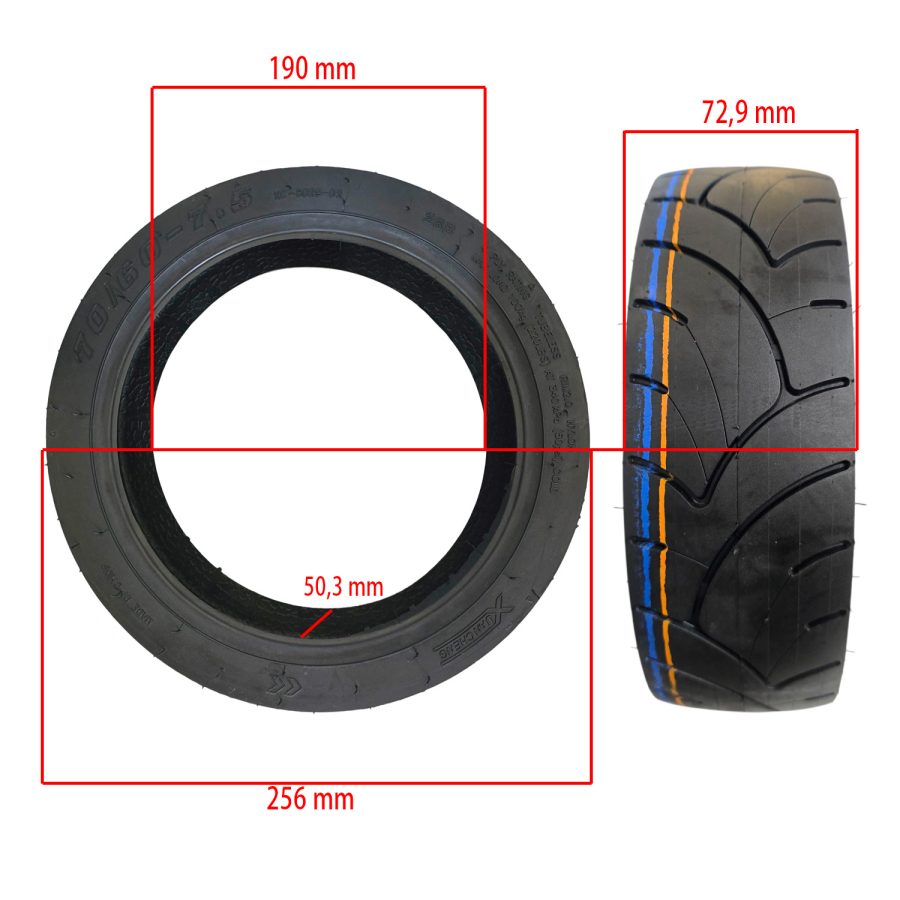 3642-RRCU-074-CITY-Rueda-cubierta-70-60-7-5-Tubeless Neumático 70/60-7,5 para Ninebot ZT3 Pro Tubeless - Cityroad