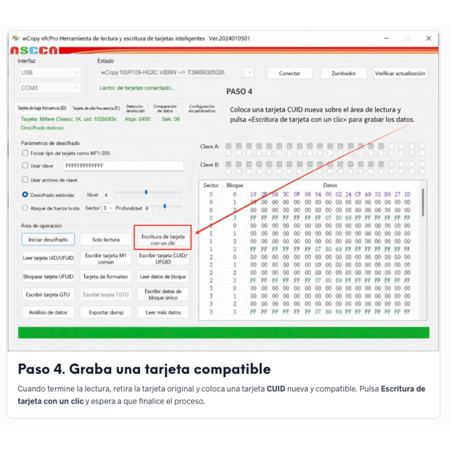 5 Duplicador y Grabador de Tarjetas Inteligentes NFC