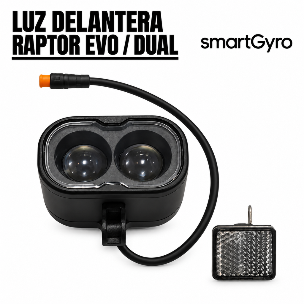 Luz delantera para Smartgyro Raptor Evo y Evo Dual (reflector incluido)