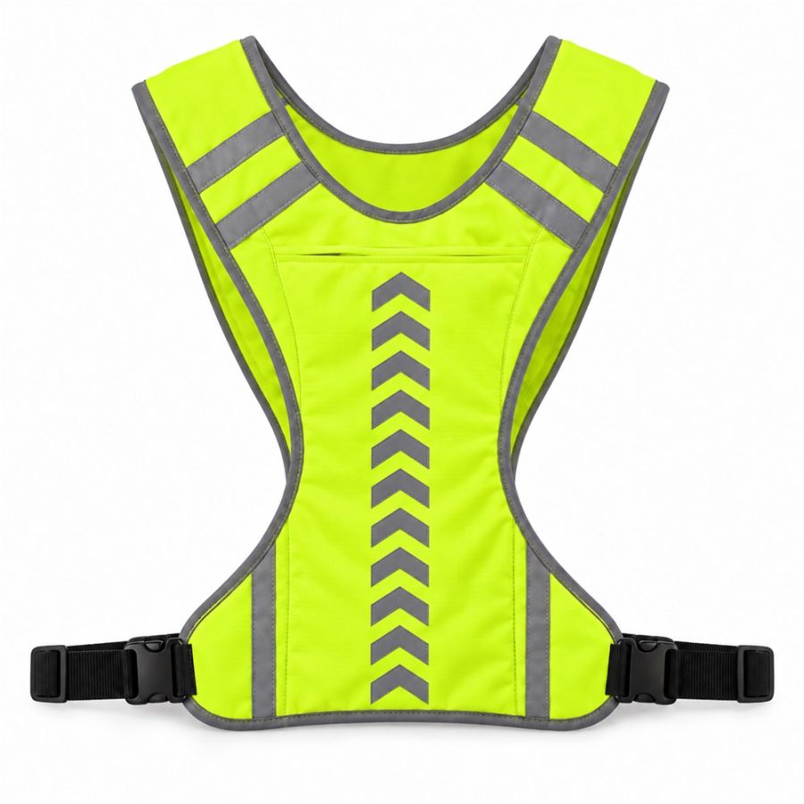 Chaleco reflectante ajustable con bolsillo A-110D – verde Chaleco reflectante ajustable con bolsillo A-110D – verde