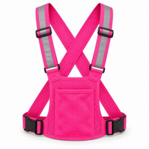 Chaleco reflectante ajustable con bolsillo A-110E – rosa Chaleco reflectante ajustable con bolsillo A-110E – rosa