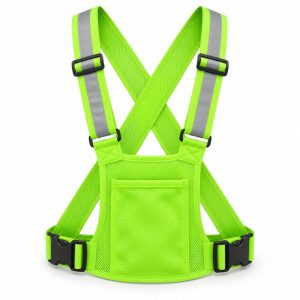 Chaleco reflectante ajustable con bolsillo A-110E – verde Chaleco reflectante ajustable con bolsillo A-110E – verde