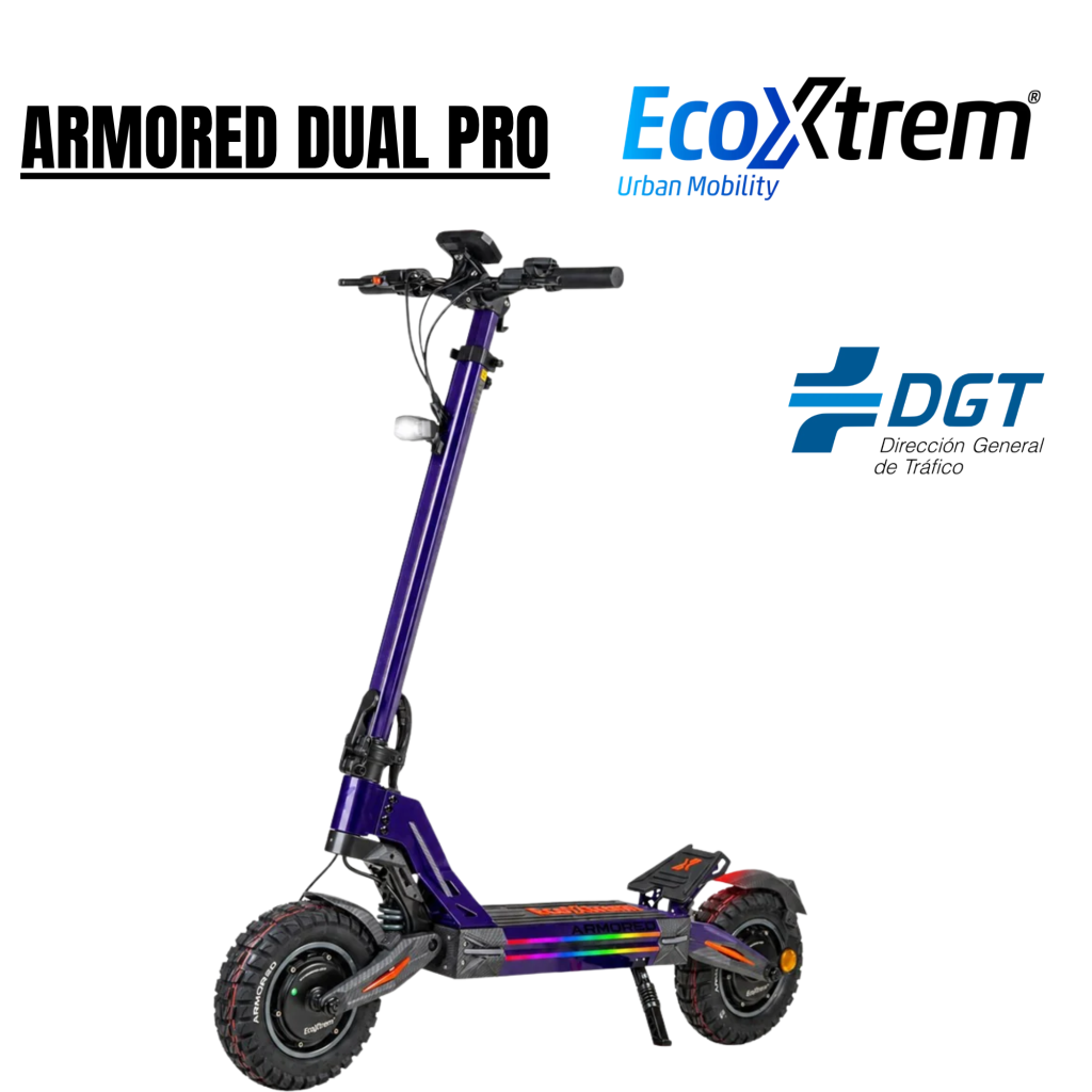 Ecoxtrem Armored PRO Dual 24 Ah – DGT Homologado 2027 (Morado Oscura)