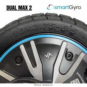 Detalle del neumático 10 x 2,75-6,5 del motor trasero SmartGyro Dual Max 2